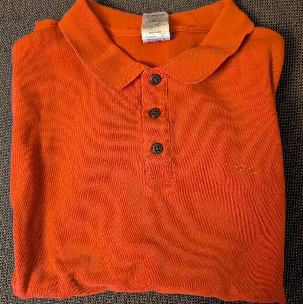 Patagonia M's L Salmon Colored Polo Shirt